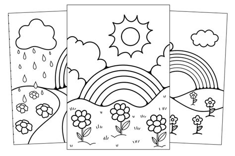 6 Free Rainbow Printable Coloring Pages | Just Family Fun