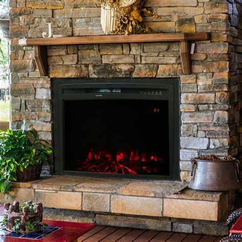 Sunnydaze Contemporary Comfort 23-Inch Indoor Electric Fireplace Insert - Modern Horizontal ...