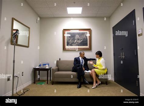 US President Barack Obama talks with Commerce Secretary Penny Pritzker ...