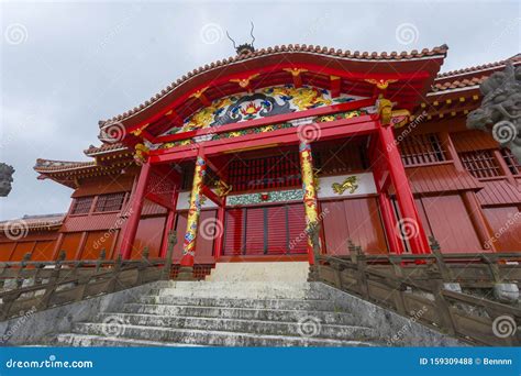 Shuri Castle Architecture Located in Okinawa Japan. Stock Photo - Image of kingdom, building ...