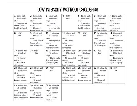 Low Intensity Workout Challenge!! | Low intensity workout, Workout challenge, Low intensity ...