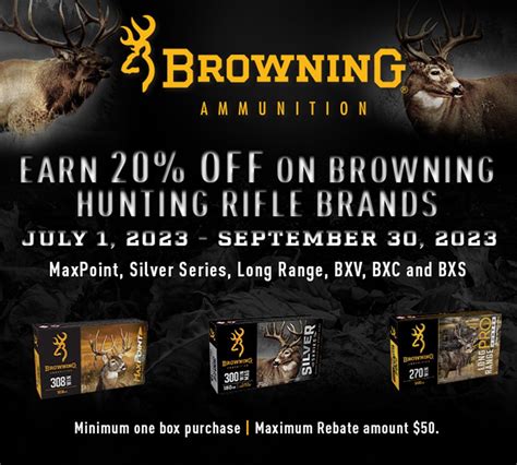 2023 Browning Hunting Rifle Ammunition Rebate | Browning Ammunition