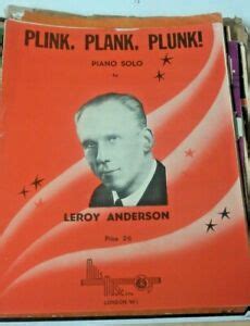 plink plank plunk piano solo leroy anderson music score | eBay