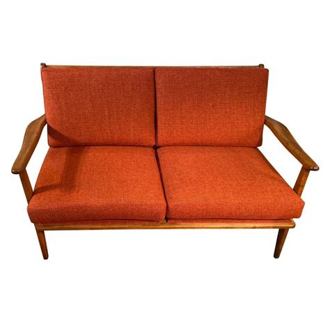 Mid Century Modern Scandinavian Loveseat at 1stDibs