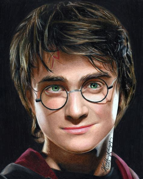 Heather Rooney Art — Colored pencil drawing of Harry Potter