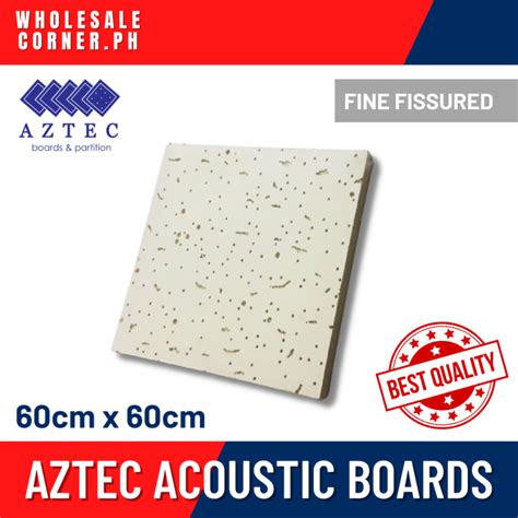 Aztec Acoustic Board - 60cm x 60cm (Fine Fissured) - Ceiling Board (10 ...