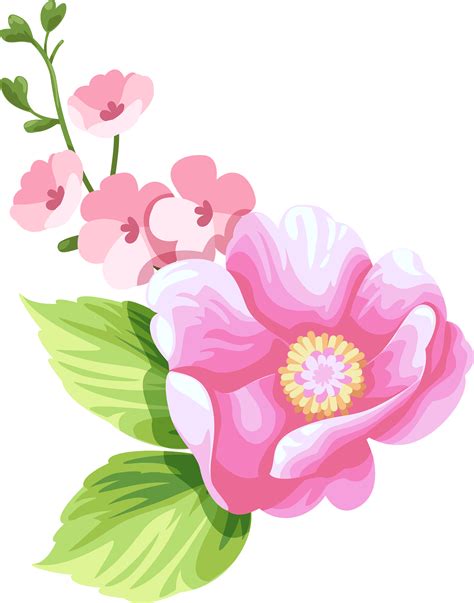 Pink color vector flower png | Vector flowers, Color vector, Flower png ...