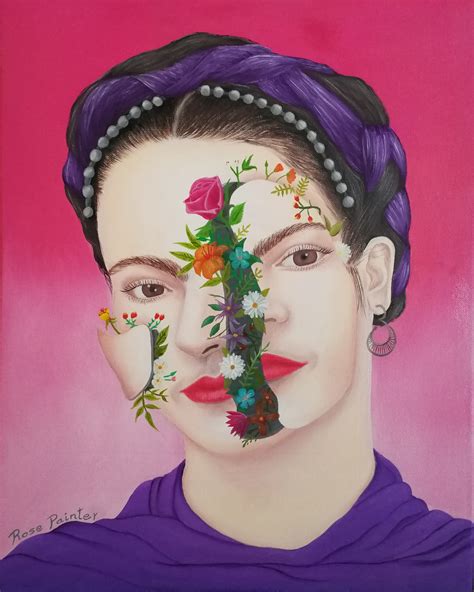 Mi versión de Frida Kahlo | Rose Painter Frida Kahlo - Oil Paintings - Art