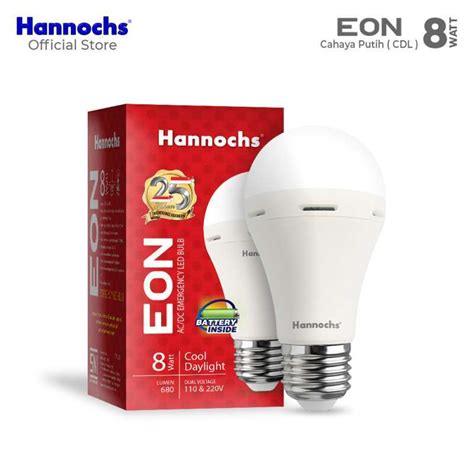 Promo Hannochs - Lampu Emergency LED AC/DC EON - 8 watt - cahaya Putih ...