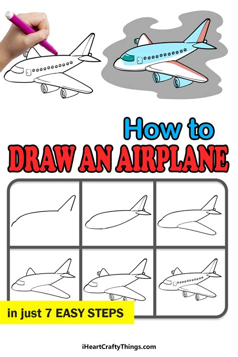 Airplane Drawing - How To Draw An Airplane Step By Step