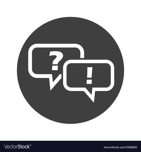 Monochrome round question answer icon Royalty Free Vector