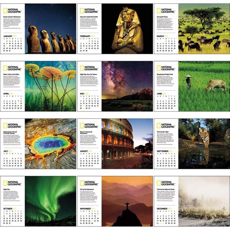 2017 National Geographic Photography Large Desk Calendar | 7-1/2" x 6-1 ...