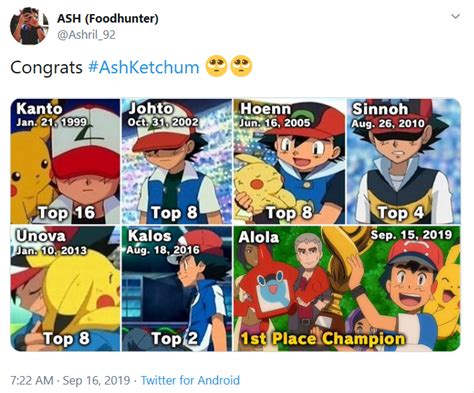 Top | Ash Ketchum Becomes Pokémon League Champion | Know Your Meme