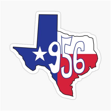 "Hand Drawn Texas Flag 956 Area Code" Sticker for Sale by itsrturn | Redbubble