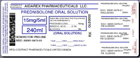 Prednisolone 15mg 5ml Dosage Chart