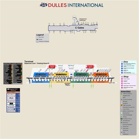 Dulles Airport(IAD) Terminal Maps, Shops, Restaurants, Food Court 2024