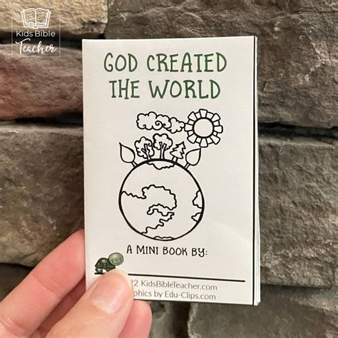 Creation Bible Story Mini Book Craft for Kids Featuring Genesis 1 ...