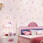 Pink bear Self-adhesive kids wallpaper