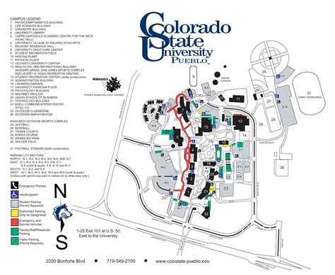 Colorado State University - Pueblo Campus Map - 2200 Bonforte Blvd Pueblo CO 81001 • mappery