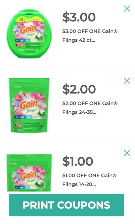 New Printable Gain Coupons & Deals