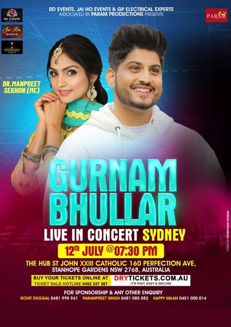 Gurnam Bhullar Live In Concert Sydney 2024 - DryTickets.com.au