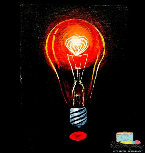 Artconquers: Glow in the Dark Series - 1 : How to draw and paint a bulb ...