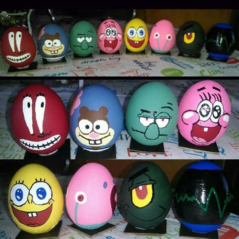 SpongeBob character Easter eggs '16 Cool Easter Eggs, Easter Egg Crafts, Easter Diy, Funny ...