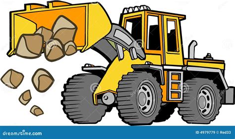 Front loader Vector stock vector. Illustration of construction - 4979779