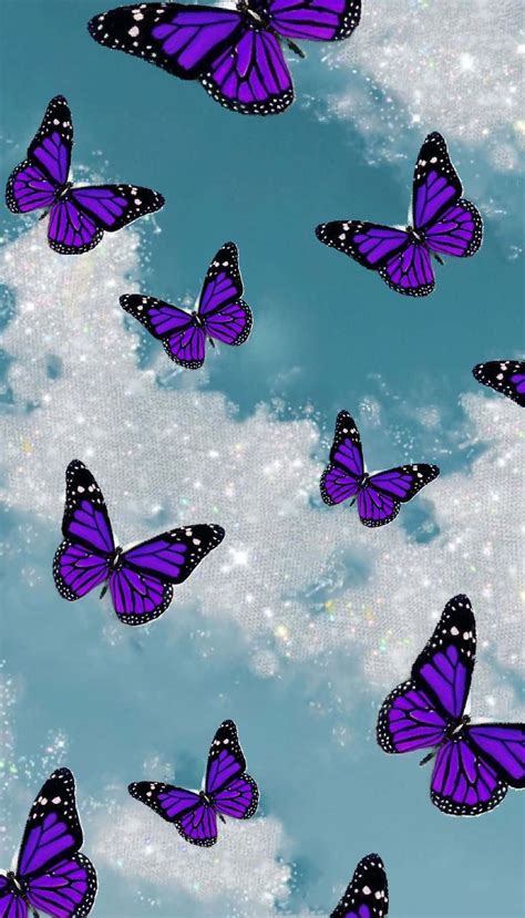 Cute Purple Butterfly Wallpaper