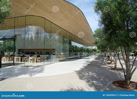 CUPERTINO, CALIFORNIA, UNITED STATES - NOV 26th, 2018: Exterior View of the New and Modern Apple ...