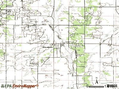 Elizabeth Colorado Map | World Map Gray