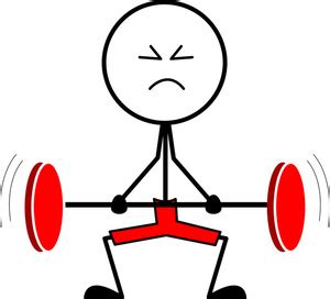 Weightlifter Cartoon Clipart Image - Cartoon Weightlifter Struggling ...