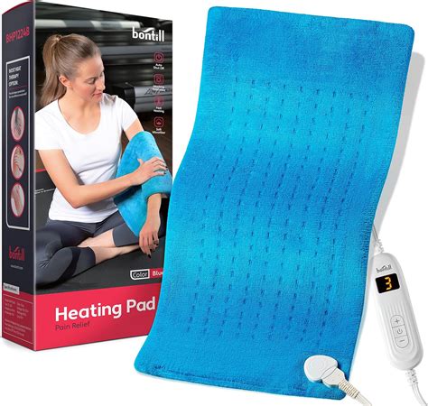 Amazon.com: Electric Heating Pad for Cramps, Back, Abdomen, Shoulder, Neck Pain Relief - Soft ...