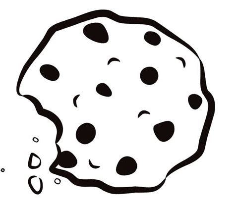 Chocolate Chip Cookie Coloring Page