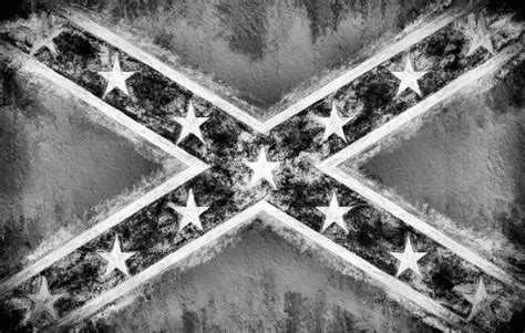 Black and White Confederate Flag Digital Art by JC Findley - Pixels