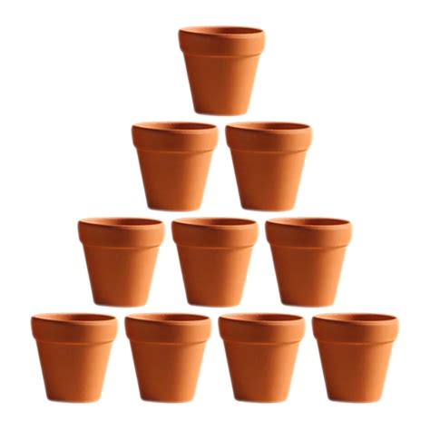 10Pcs Small Mini Terracotta Pot Clay Ceramic Pottery Planter Cactus ...