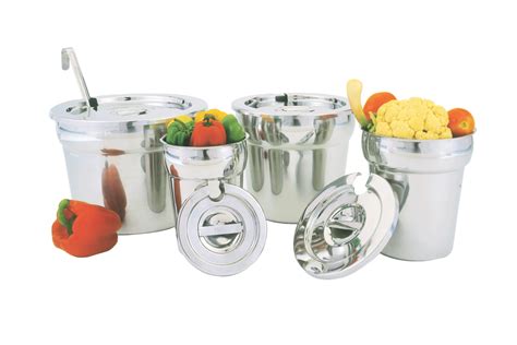 BAIN MARIE POTS W/COVER STAINLESS STEEL – King Metal Works