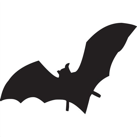 Vector, Image of bat silhouette, black and white color, with ...