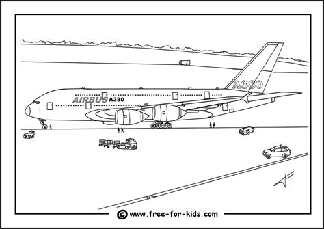 Aeroplane Colouring Pages | Airplane coloring pages, Airbus a380, Coloring pages