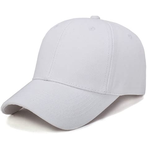 Solid Color Plain Simple Baseball Cap Men Or Women Cap Outdoor Sun Hat Sale - Color White | 🧢 ...