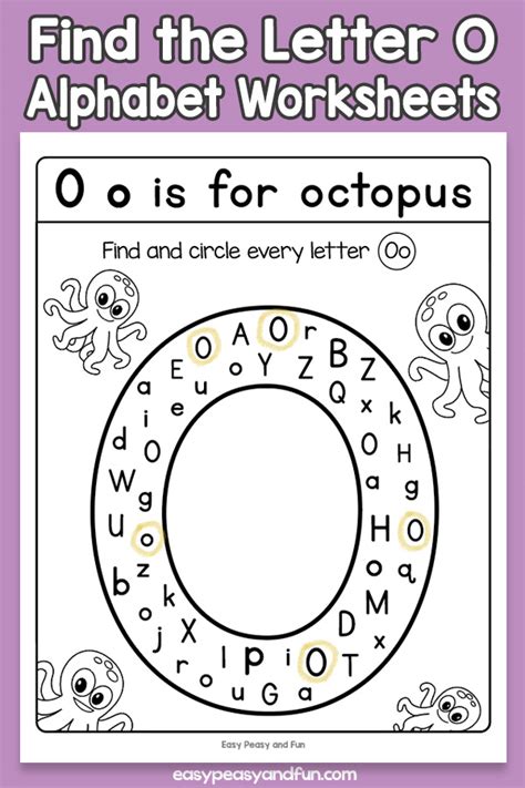 Free Printable Letter O Worksheets