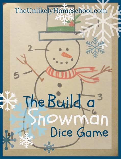 The Unlikely Homeschool: Build a Snowman Dice Game