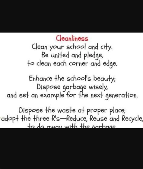 Poem on cleanliness in english for - Brainly.in