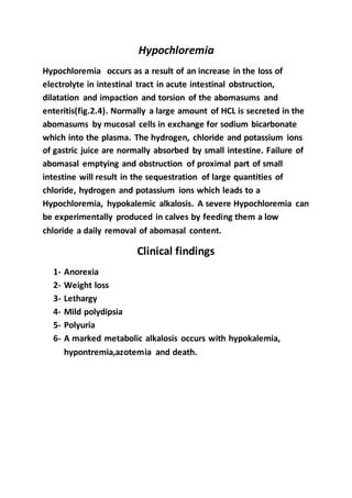 Hypochloremia: Causes, Symptoms and Treatment | PDF