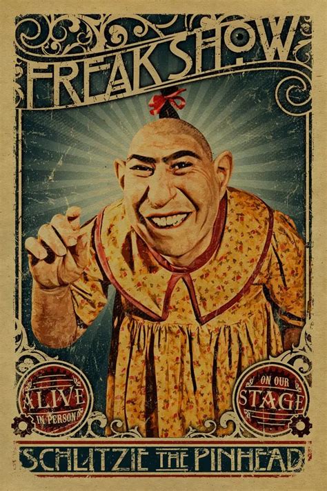 Vintage Sideshow Circus Poster Freak Show schlitzie the pinhead Classic ...