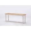 Farmhouse Dining Bench Wood/white/natural - Boraam: Hardwood Entryway Seating, Unupholstered ...