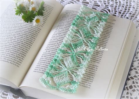 Crochet Bookmark Pattern Lace Crochet Bookmark Crochet Lace - Etsy