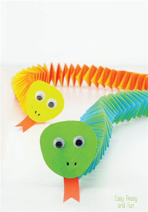 Easy Paper Snake Craft - Fun Crafts Kids