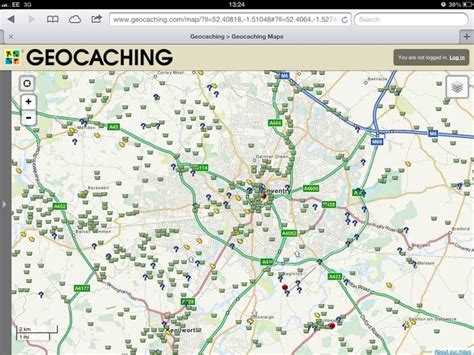 A geocaching map | Map, Geocaching, Presents