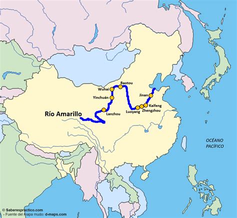 ¿Qué ciudades atraviesa el río Amarillo (Huang He)? — Saber es práctico